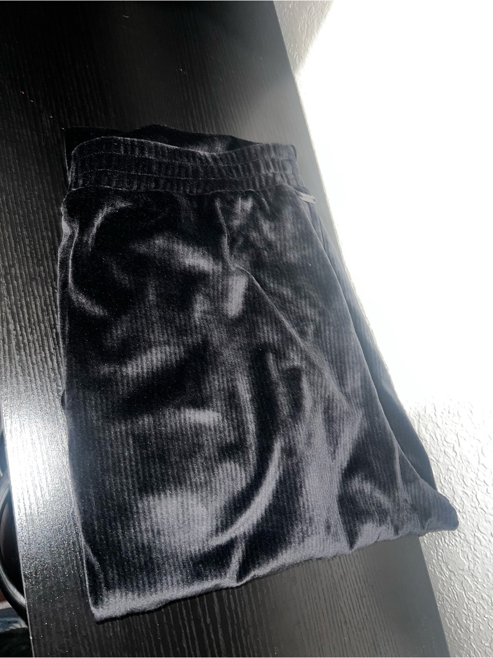 Victoria's Secret Black Velvet Track Pants